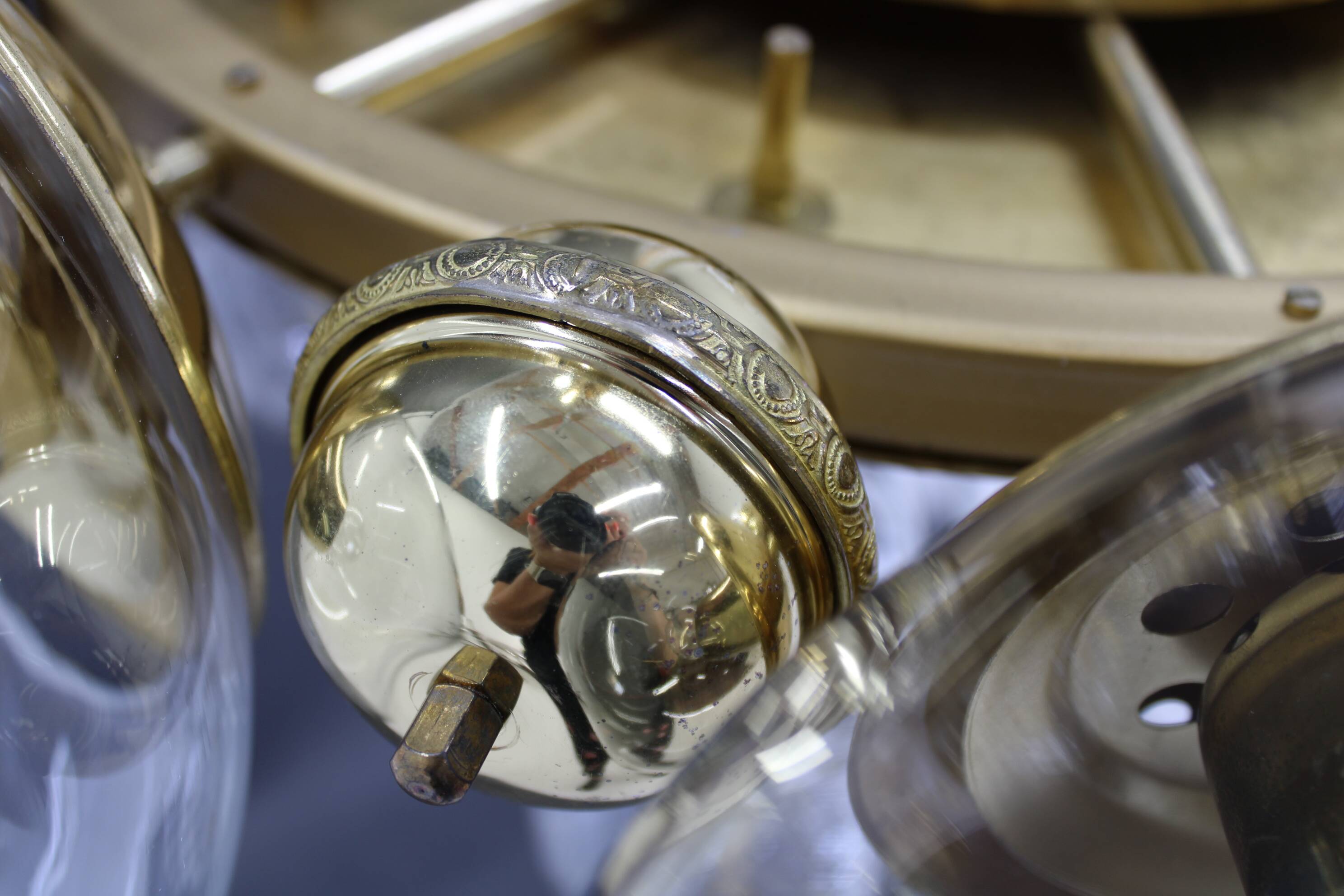 1970s Large Chandelier in Brass Finish by Kamenicky Senov ,up to 10 items