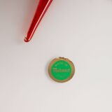 Lampe Murano grise et rouge