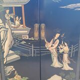 Black chinoiserie lacquer cabinet