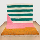 Authentic wool Berber rug, square size 2.5/2.5m.