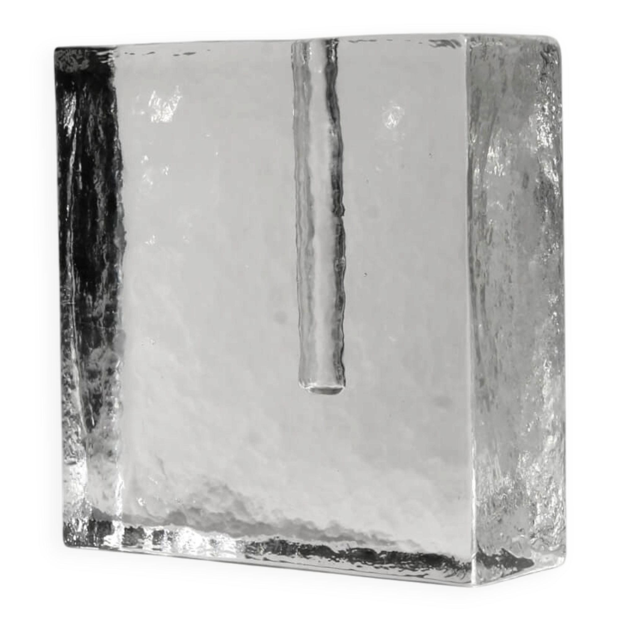 "Solifleur" Square Block Ice Glass Vase