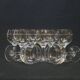 8 wine glasses in chiseled cut glass