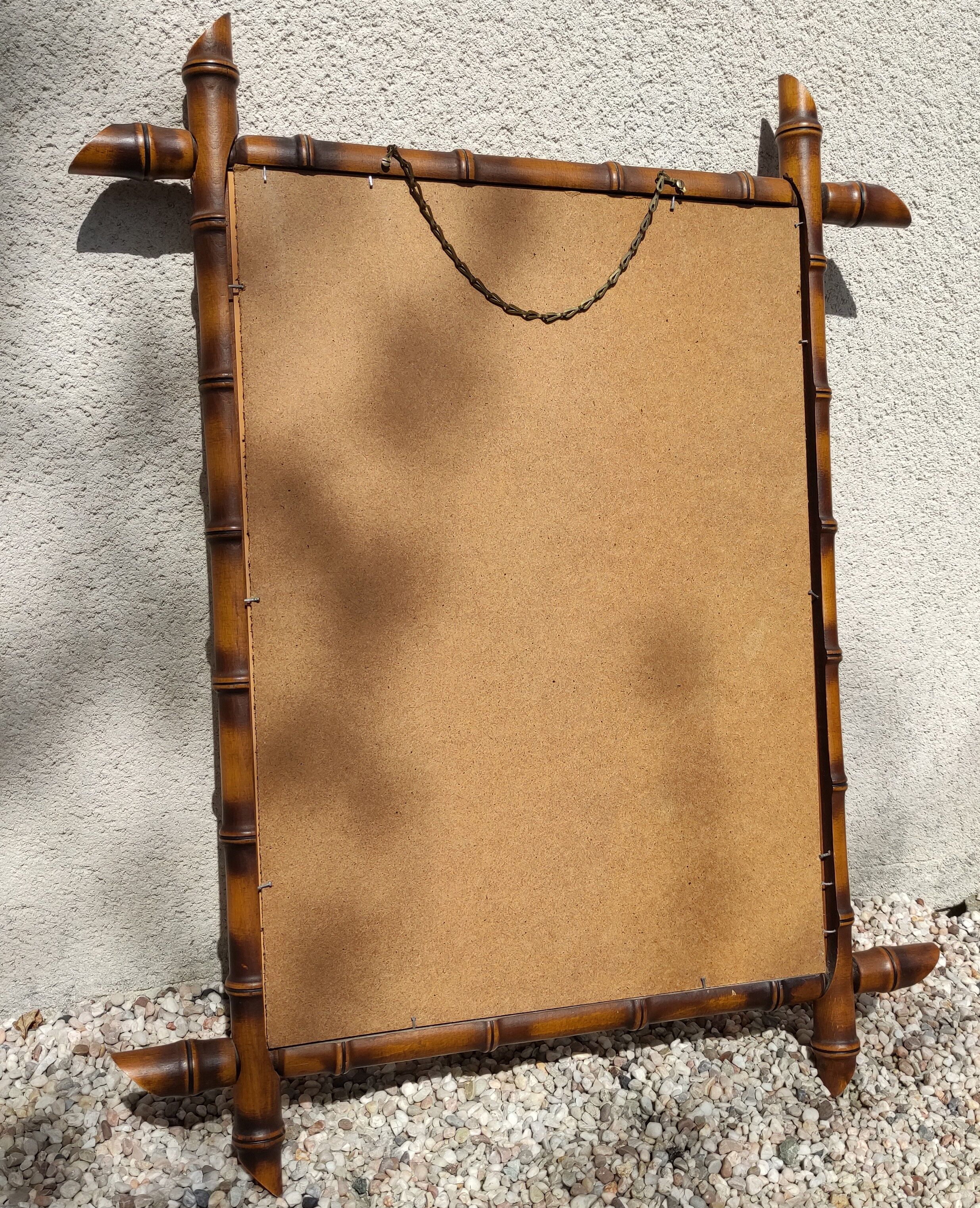 Large antique wooden mirror