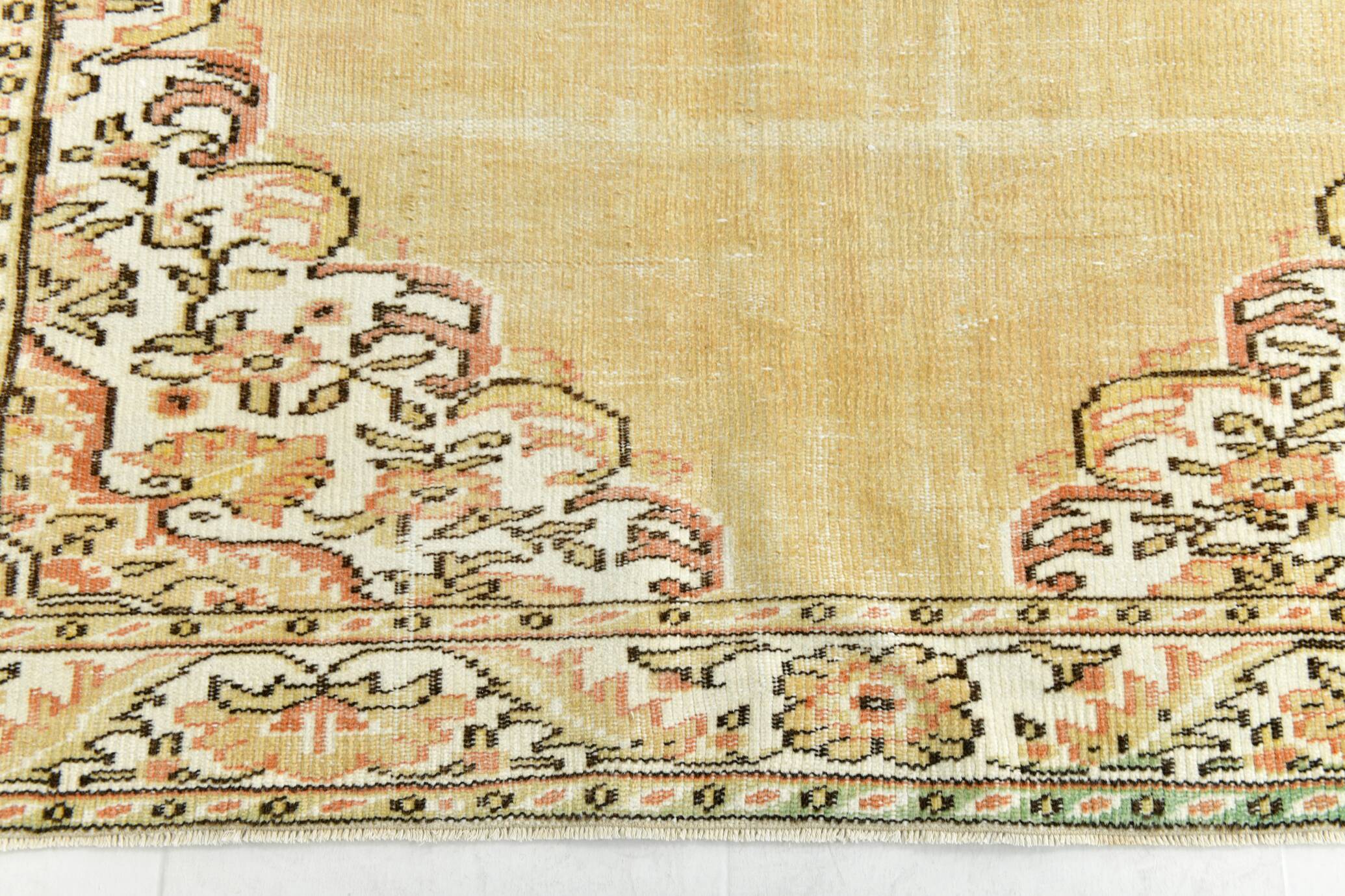 Mustard & Green Handmade Vintage Rug, 184x282Cm