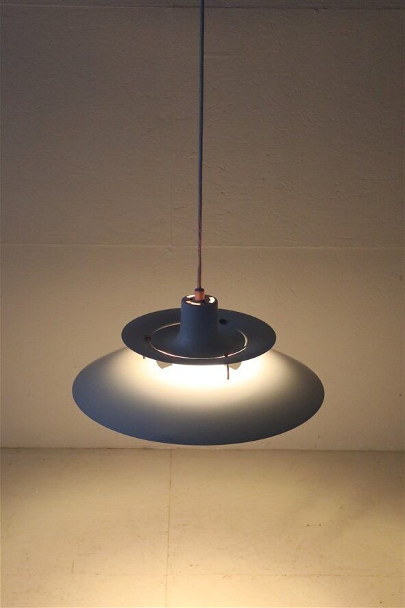 Louis Poulsen / Poul Henningsen “PH 5” pendant lamp with glass diffuser / Mid-century Danish modern design / PH5