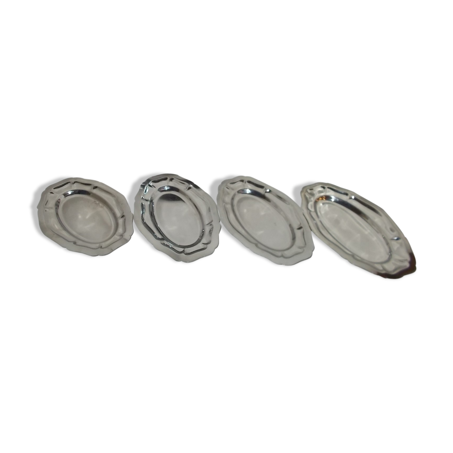 Lot of 5 oval raviers in stainless steel