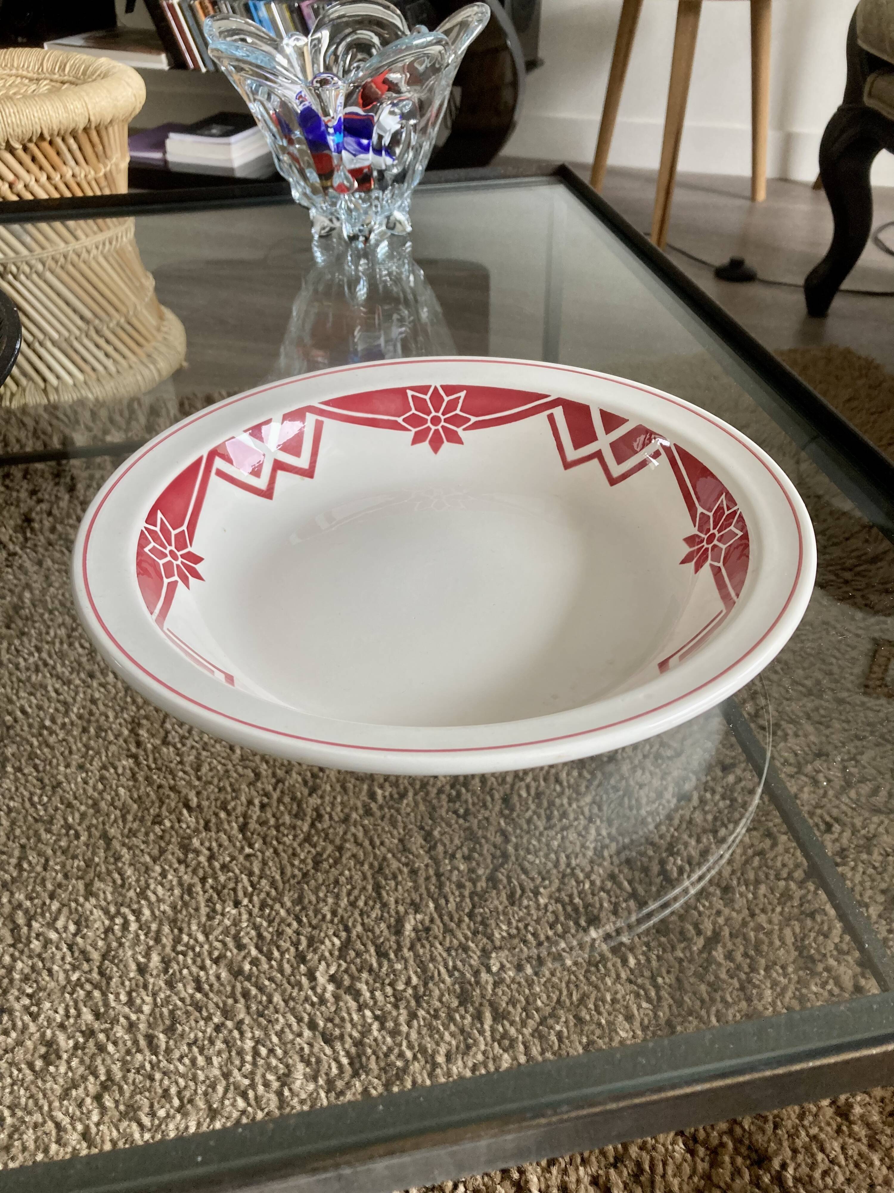 Hollow dish Digoin Sarreguemines model Coppelia