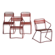 Antique red garden chairs (c.1920). Set of 4 pieces #37