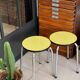 Pair of yellow Formica stools