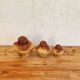 Set of three ceramic pots with a brioche effect, nesting, by Ste AGC from the 1970s.