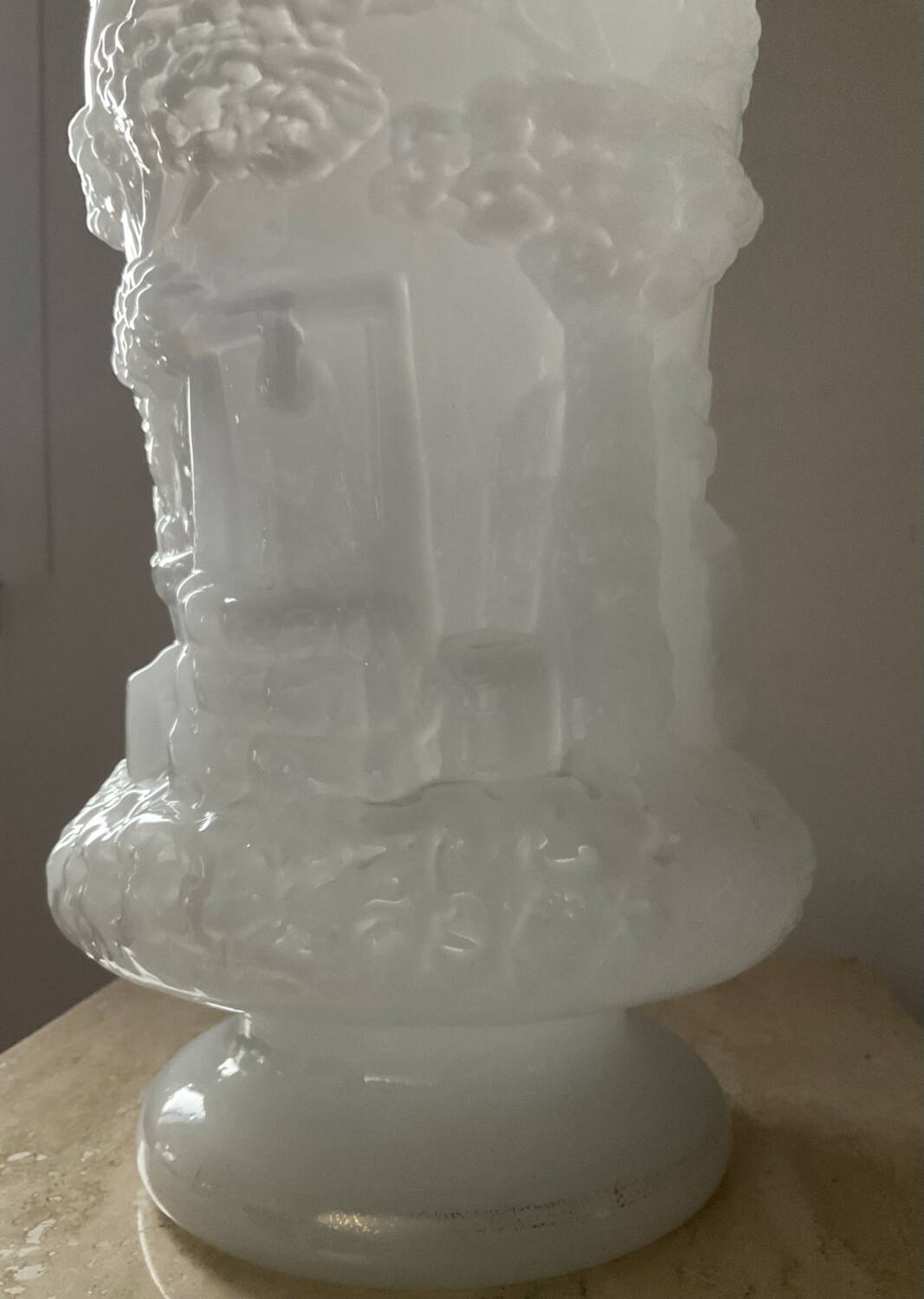 Large Art Deco opaline vase