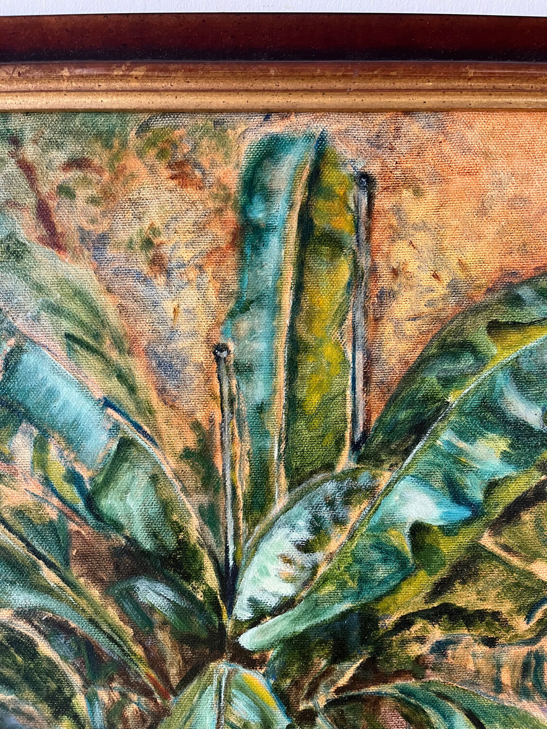 Banana trees on Rue du Havre, signed, 1988