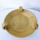 Vintage fruit bowl basket ocher ceramic art deco style