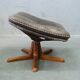 Mid-Century Danish Teak & Leather Ottoman from Berg Furniture, 1970