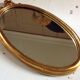 Miroir médaillon en bois doré - 43x24cm