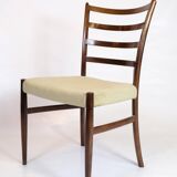 Dining chair - Rosewood - Light wool fabric - N.O. Møller - 1960s