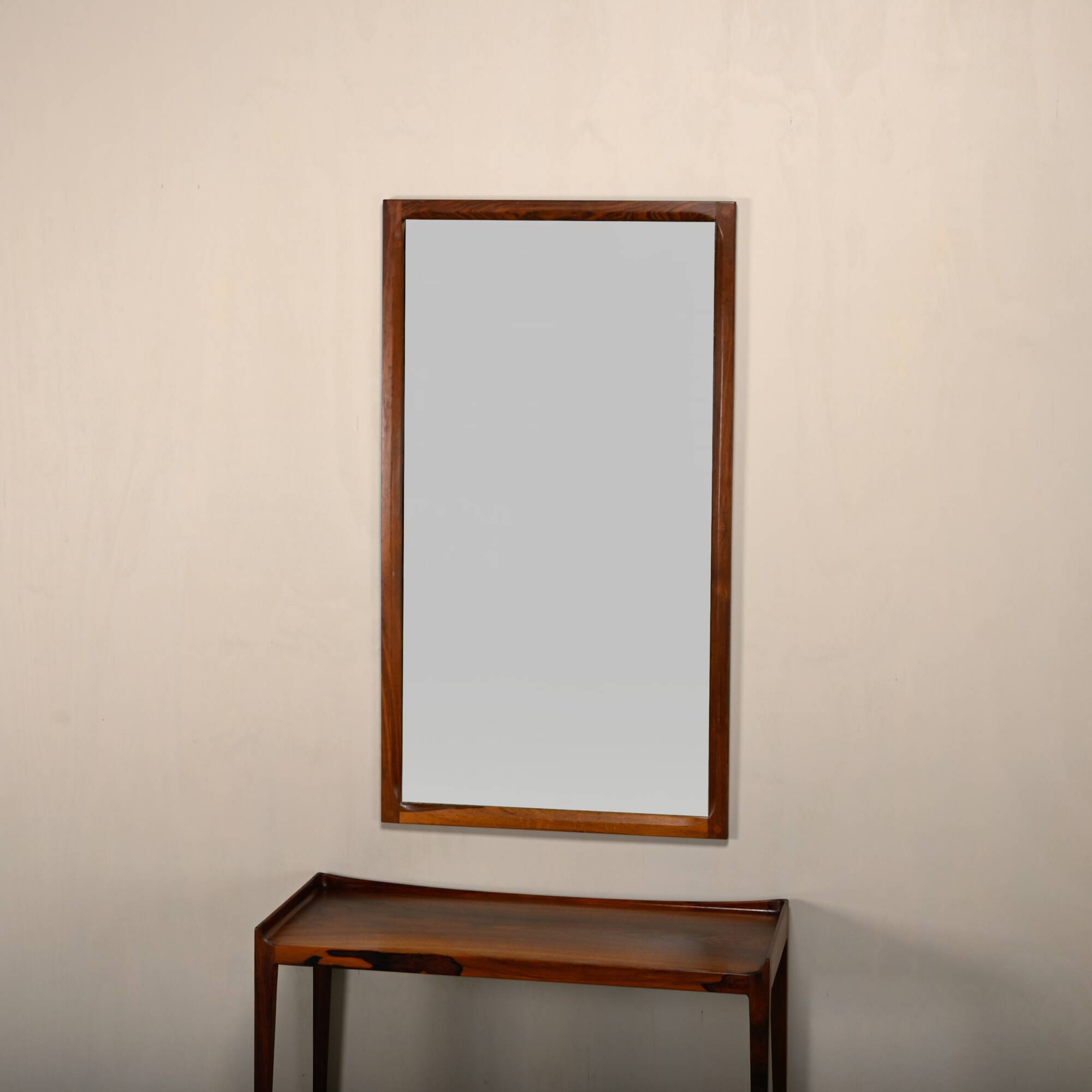 Kai Kristiansen Wall Mirror Model 166 in Rosewood for Aksel Kjersgaard