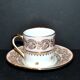 Litron cup from Limoges in porcelain with pink and gold decoration, signed Porcelaine d’Art PP.