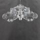 1970s Italian Chrome Plated and Glass Chandelier
