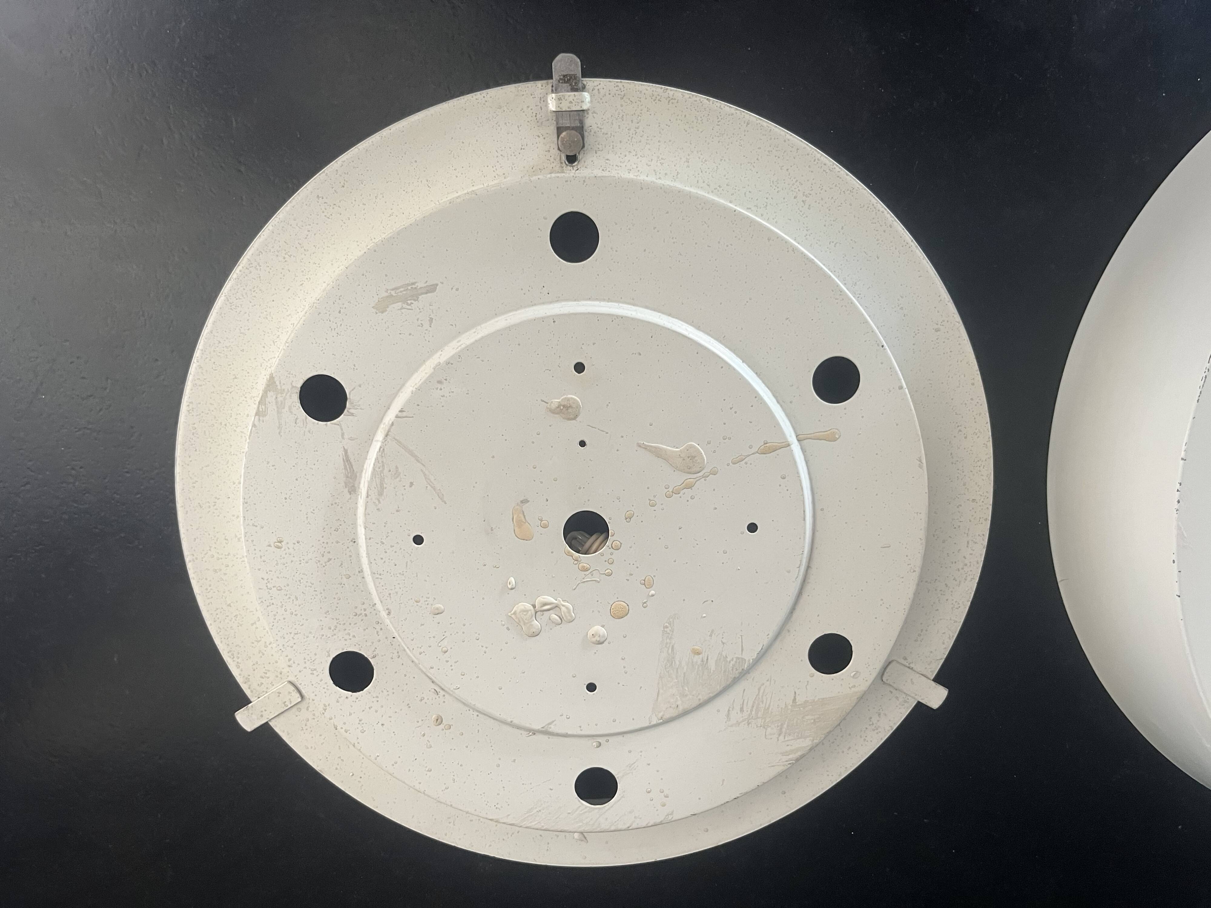 Lacquered metal Holophane ceiling light
