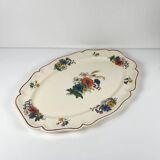 Large "Agreste" dish from Sarreguemines, early 20th century.