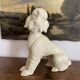 Large poodle, glazed ceramic dog, 1920s-30s