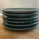 6 ceramic dessert plates