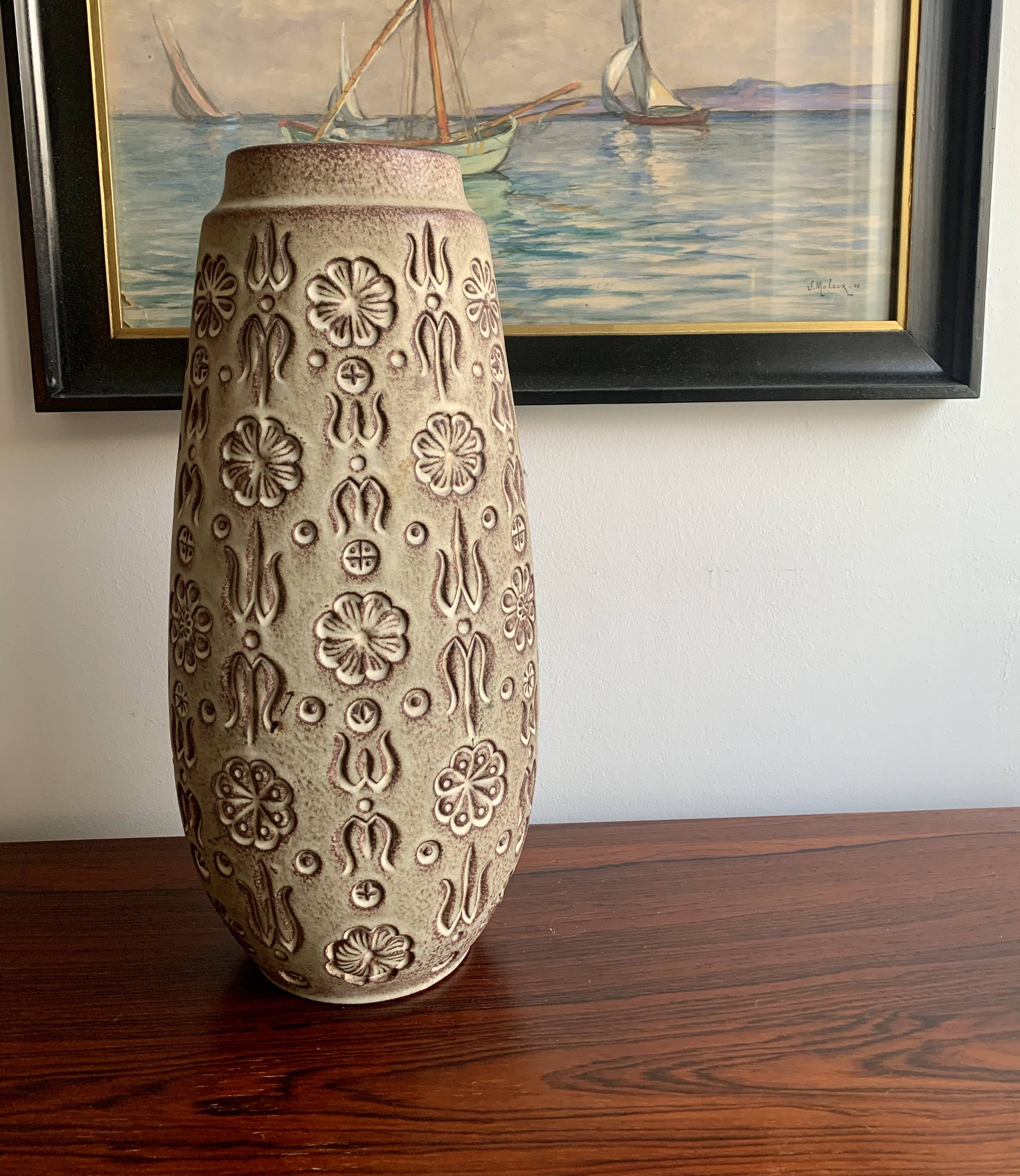 Large Vintage  Ceramic  Vase West Germany, 1970S
