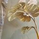Solid brass plant-shaped floor lamp