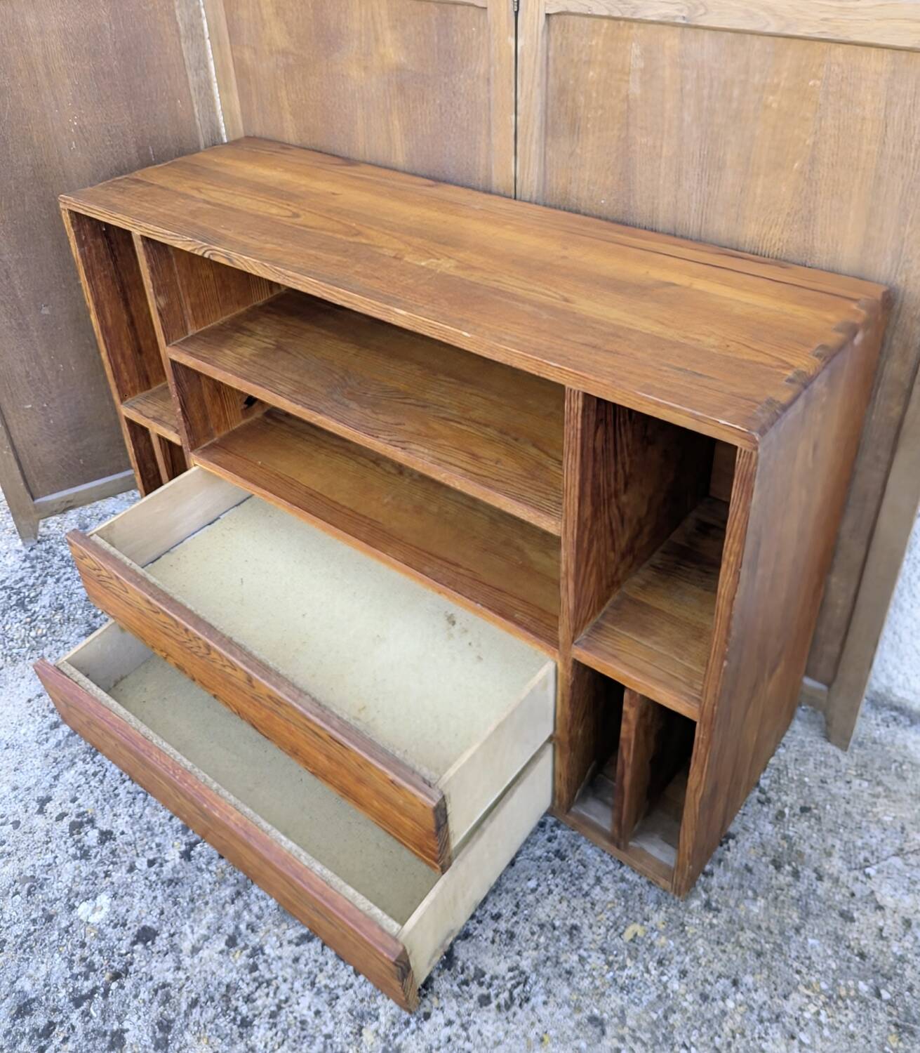 Vintage Solid Pine TV Hi-Fi Console Furniture 60s 70s 80s Chalet