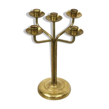 Vintage Brass 5-arm candlestick