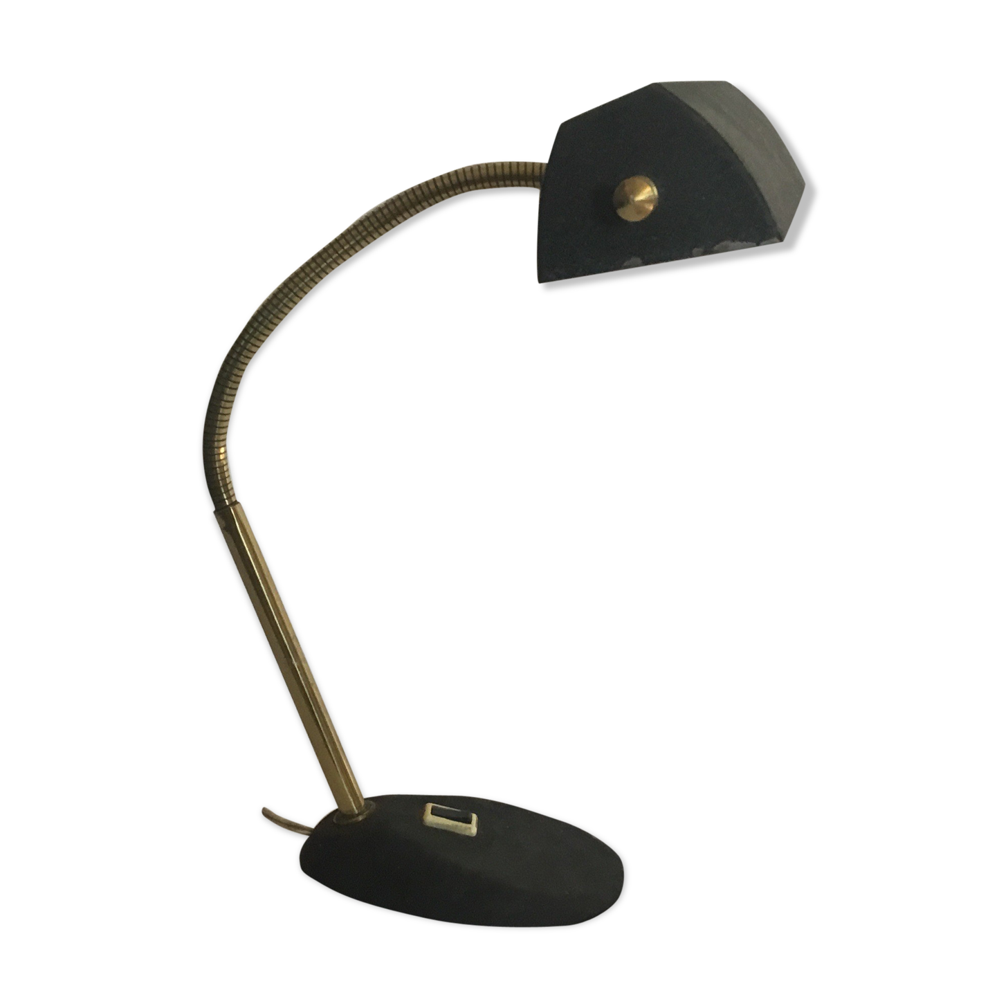 Vintage office lamp design gold and black