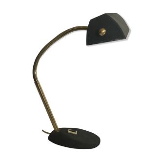 Lampe vintage de bureau design couleur or et noir
