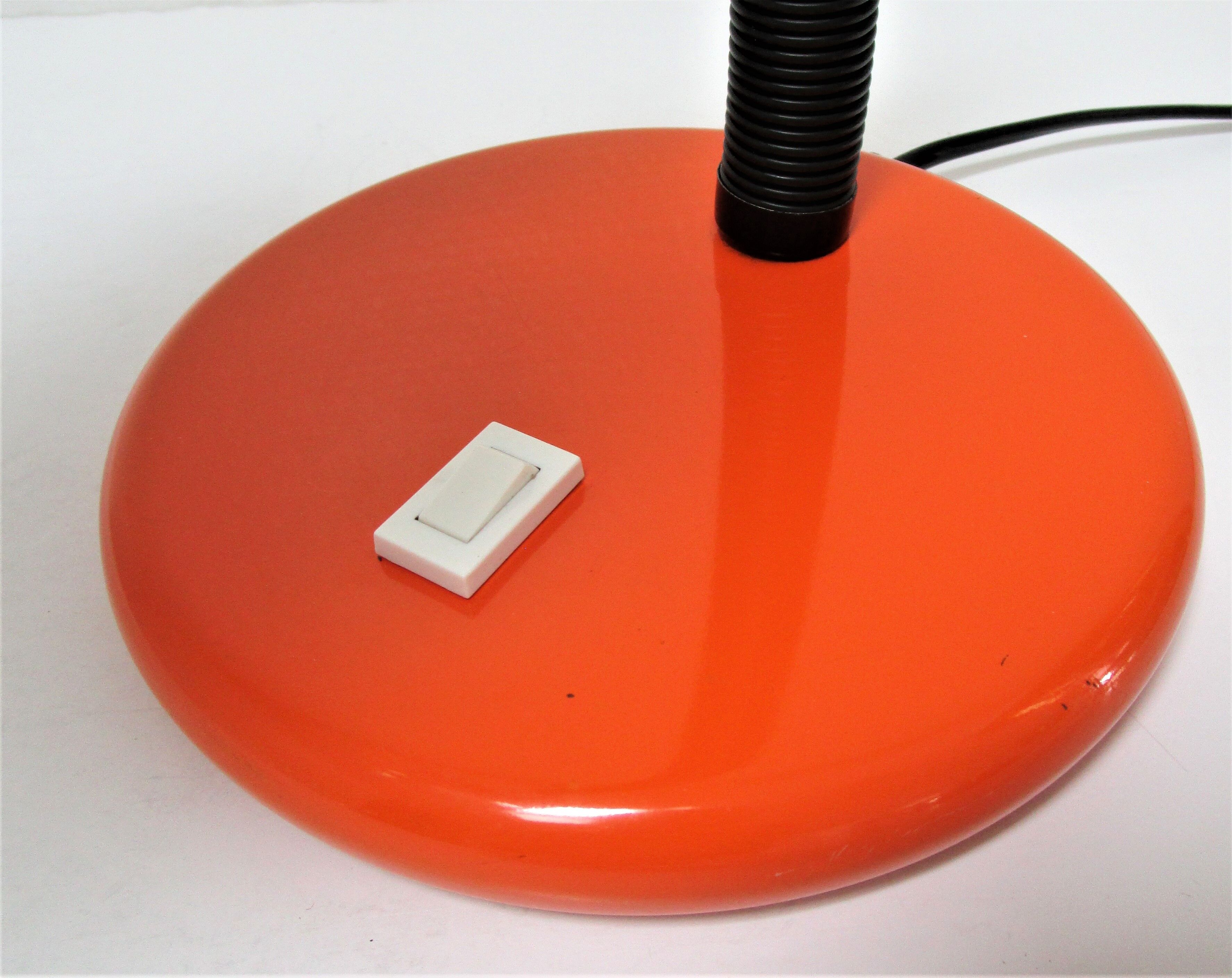 Office lamp targetti sankey metal orange vintage 70s