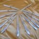 12 art deco knives handle silver metal apollonox