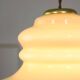 Mid-Century Italian Yellow Glass and Brass Pendant Lamp