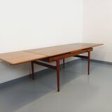 Vintage rectangular Scandinavian dining table by Ejvind A. Johansson teak