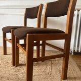 Lot de 6 chaises en orme et tweed Maison Regain