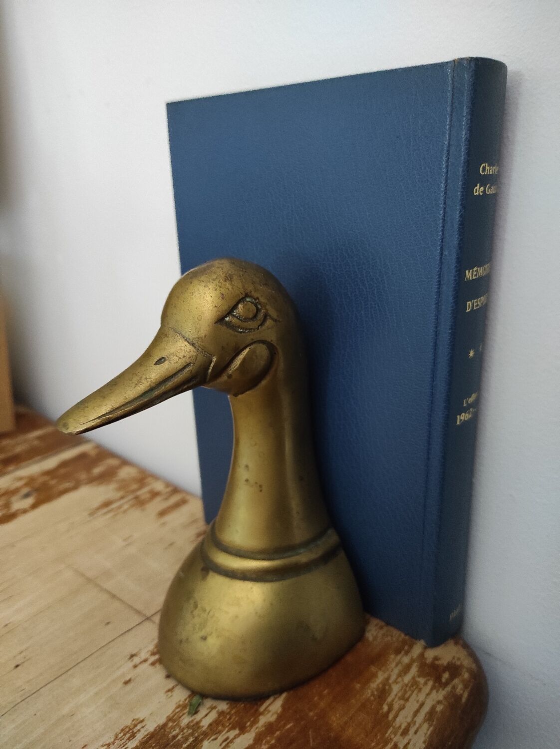 Paire de canards en laiton serre-livres