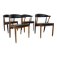 Chaises vintage en palissandre et skaï par Johannes Andersen pour Broderna Andersen, années 1960, lot de 4