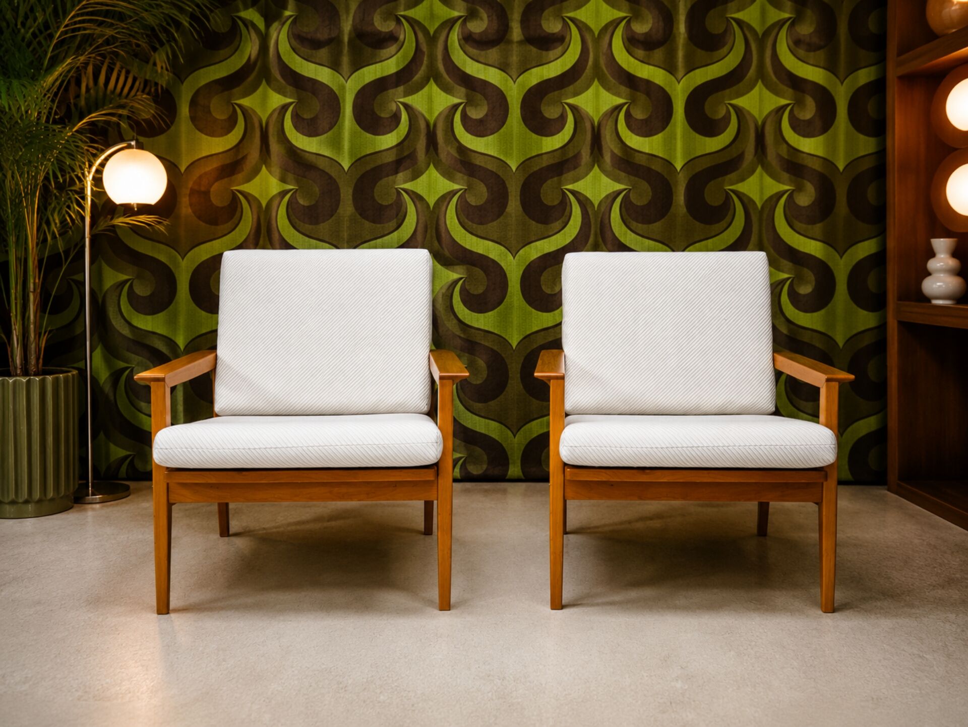 Paide de fauteuil scandinave design 1960