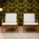 Paide de fauteuil scandinave design 1960
