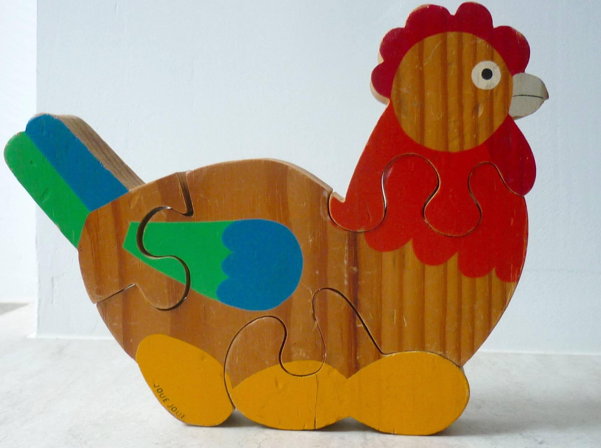 4 piece wooden hen puzzle