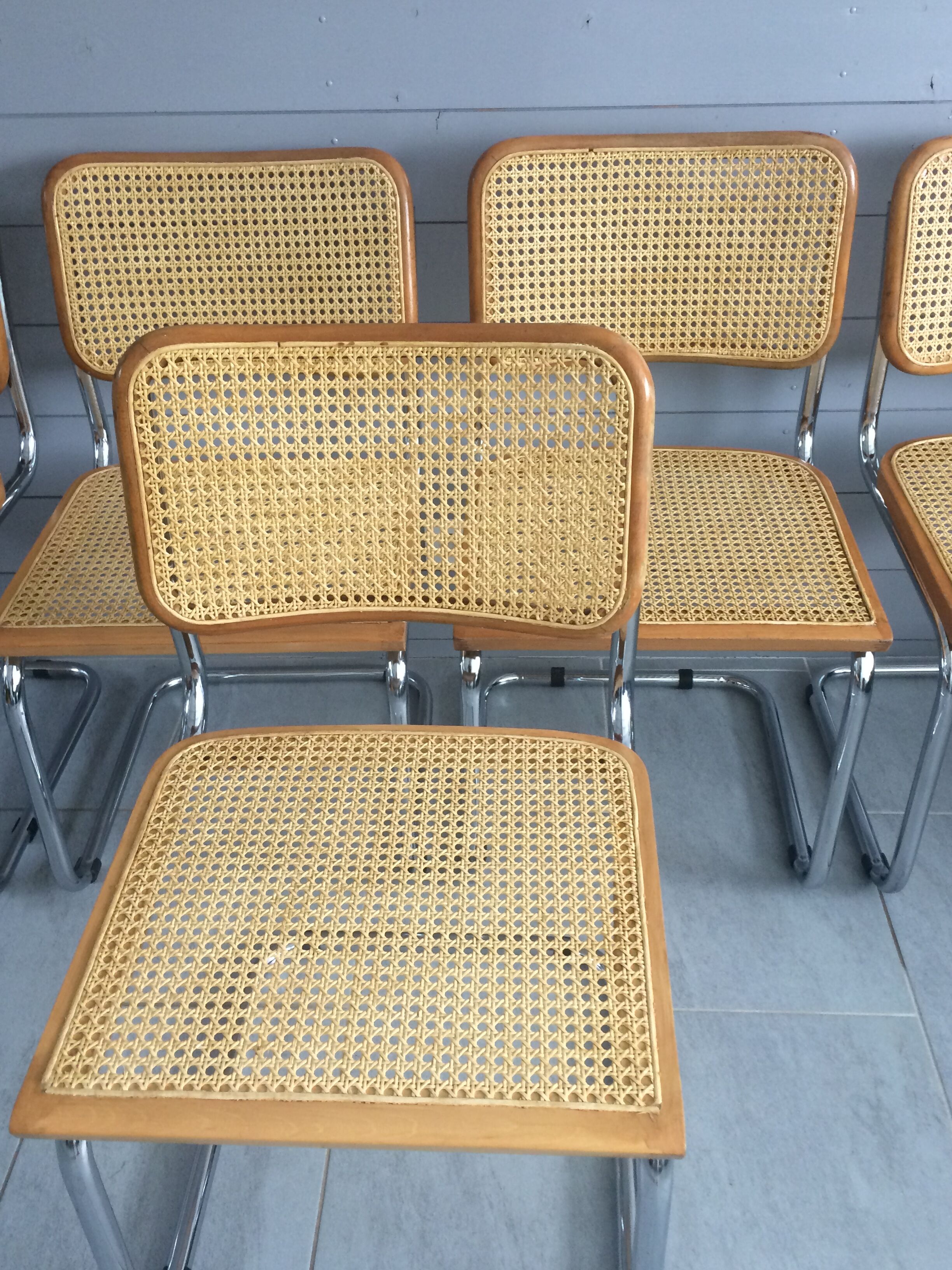 Series of 5 chairs B32 Breuer