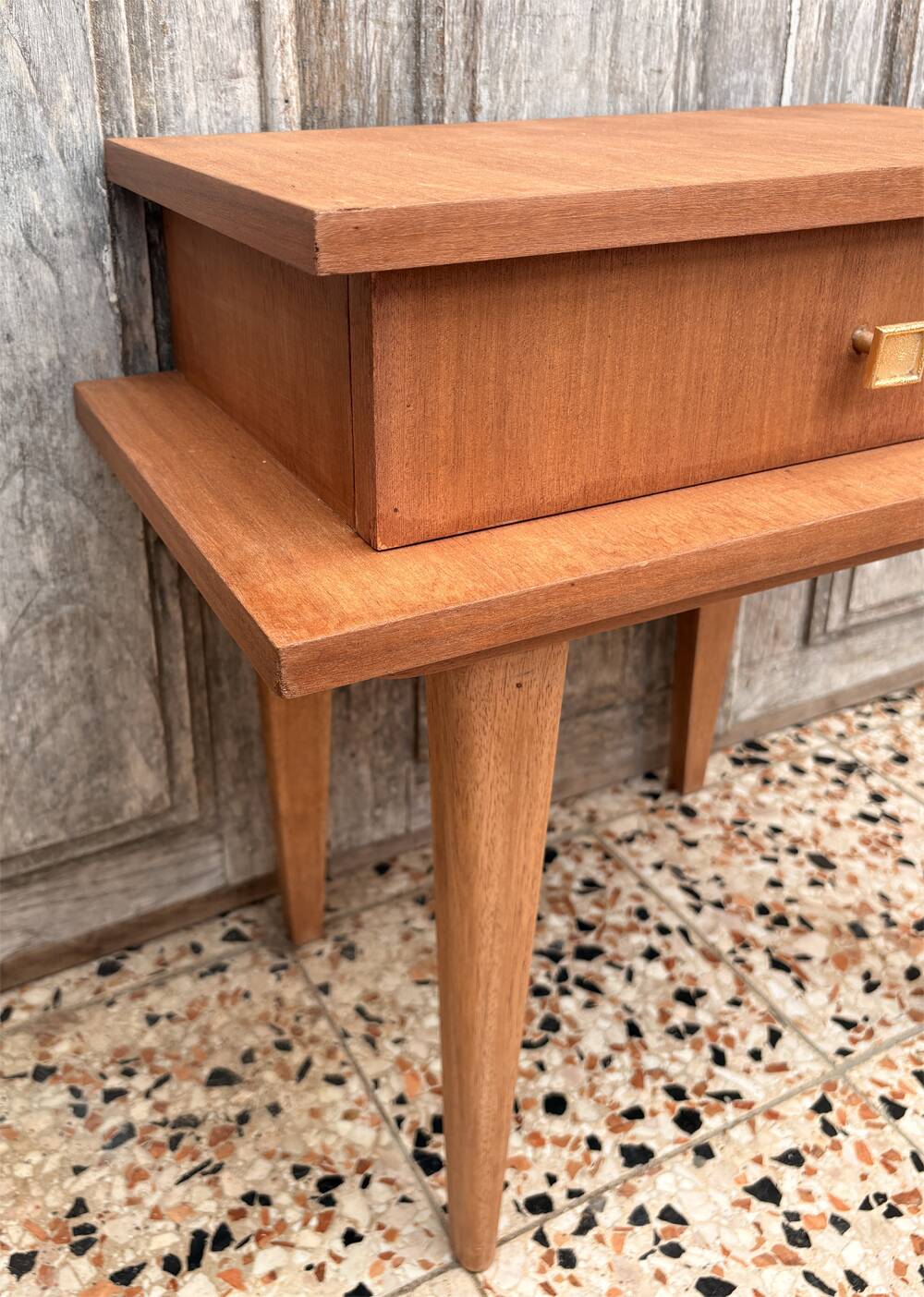 Teak bedside table – Mid-Century Scandinavian design from the 1950s-1960s