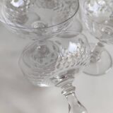 12 Baccarat crystal champagne glasses, circa 1920