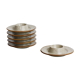 Set de 6 coquetiers en grès moucheté
