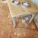 French solid oak farmhouse table 239x89 Raw patinated