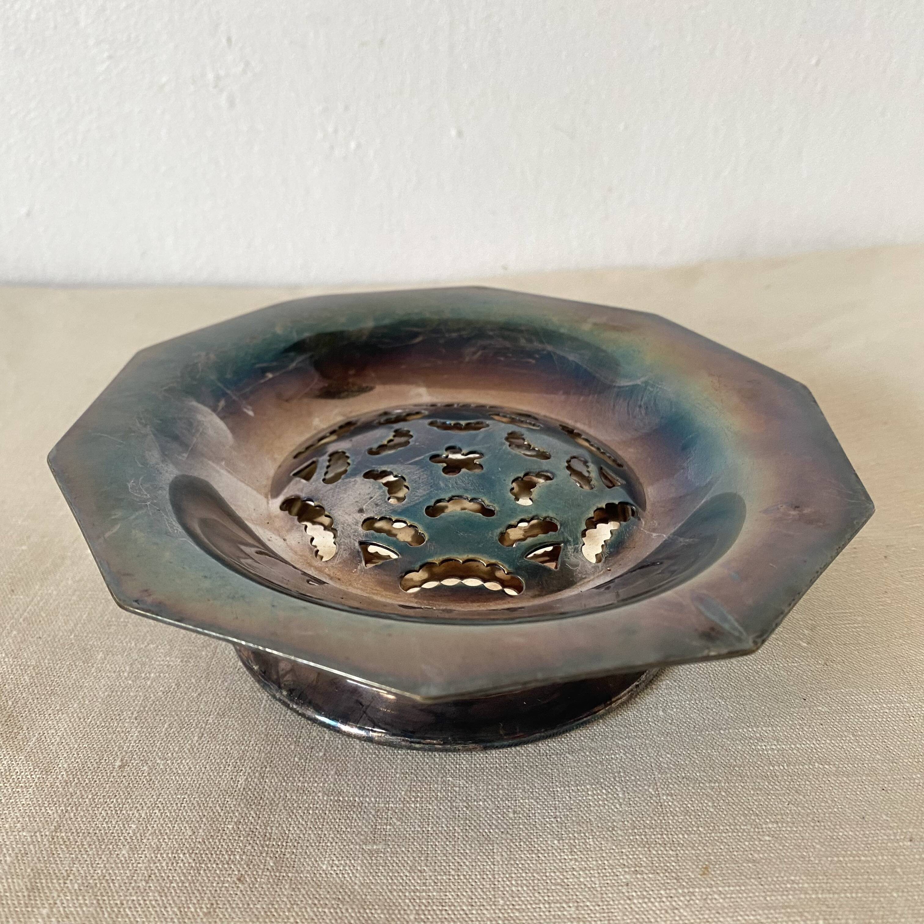 Silver-plated shell butter dish