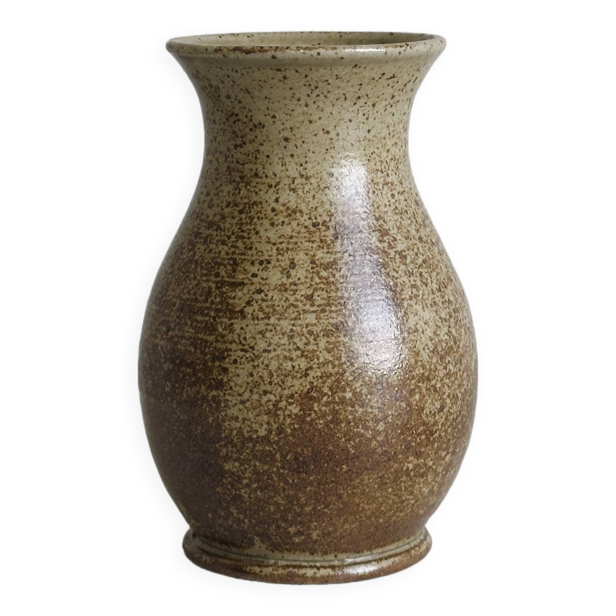 Small pyrite stoneware vase, rustic or country chic decoration